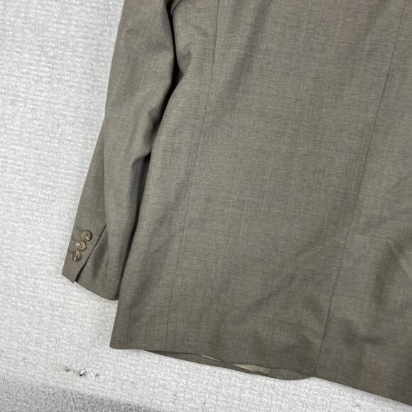VTG Jones New York Men's Blazer Jacket Beige / Brown Sports Coat Wool Size 42S - Picture 15 of 16